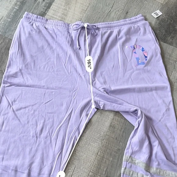 Disneyland purple iridescent jogger sweats with gray stripes size 3XL - Picture 9 of 10